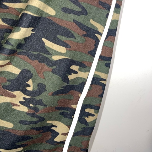 NWOT Love❤️Ari Army Fatigue Midi Hooded Dress W/Short Sleeves & Piping SZ 1X - Picture 5 of 6